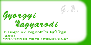 gyorgyi magyarodi business card